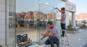 تركيب زجاج سكريت